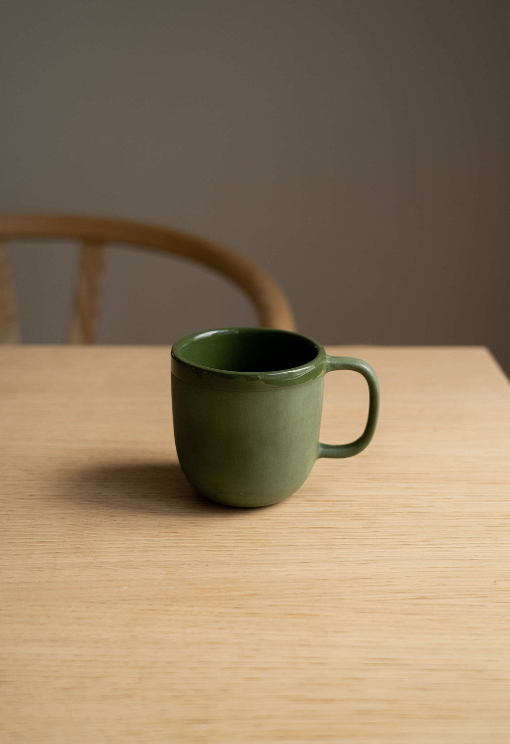 Handmade Porcelain Coffee Mug, Green