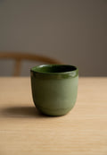 Handmade Porcelain Coffee Cup, Green