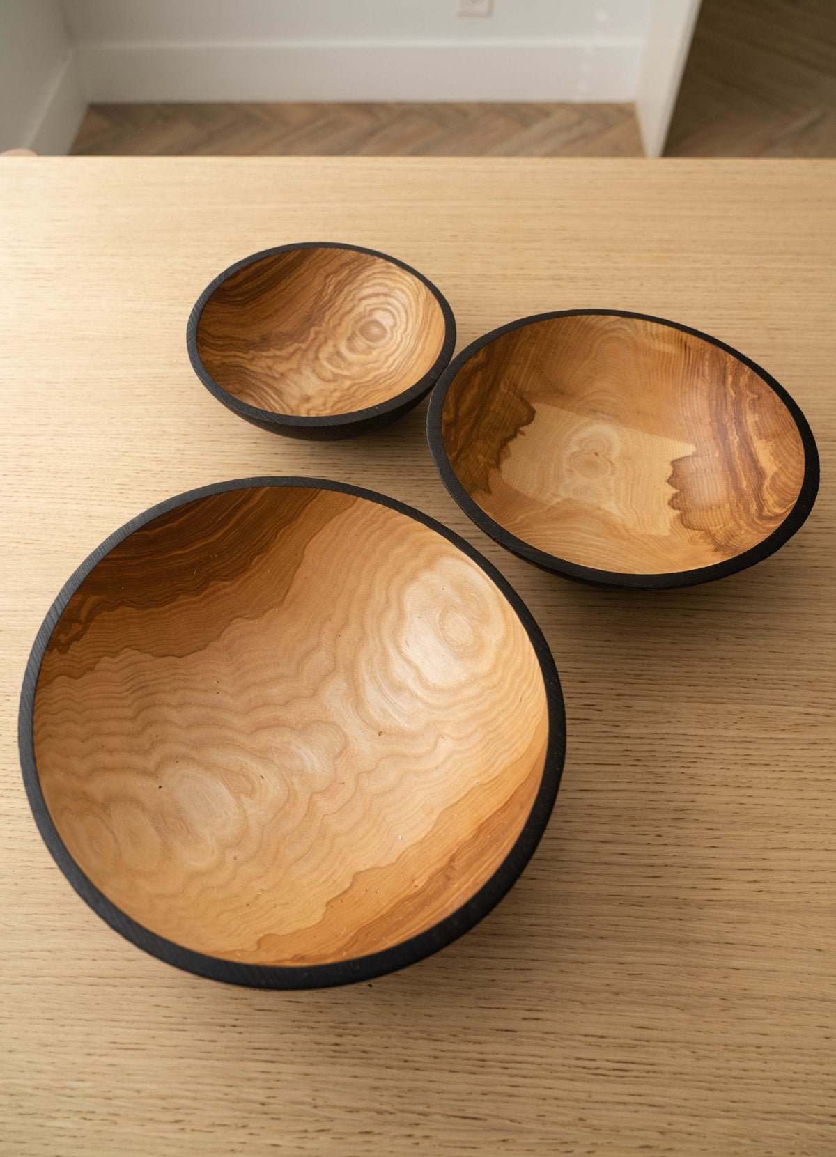 Half-Charred Ash Nesting Bowl Set of 3, view 6