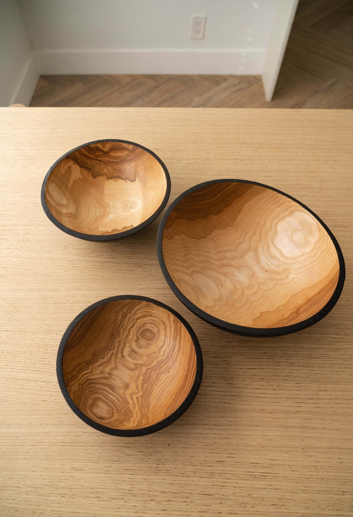 Half-Charred Ash Nesting Bowl Set of 3, view 7