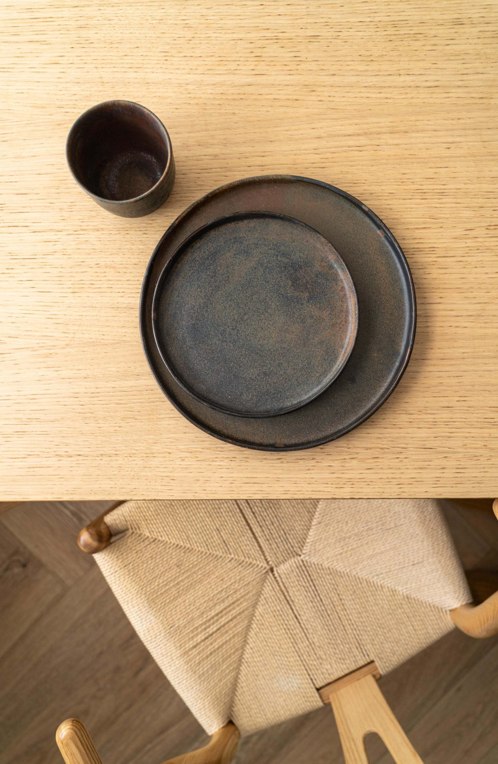 Rust Stoneware Dinner Plate