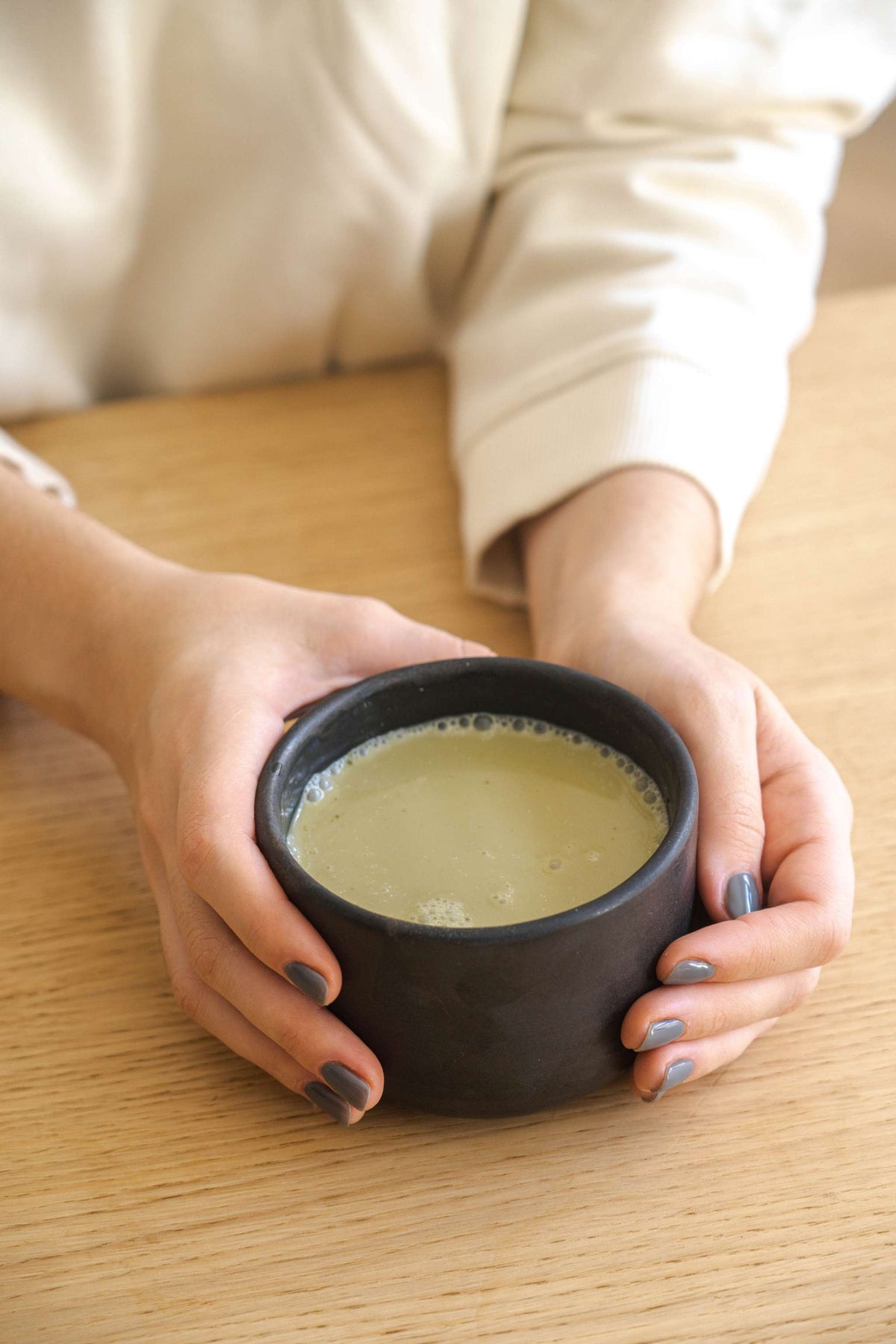 Black Stoneware Matcha Bowl, view 5