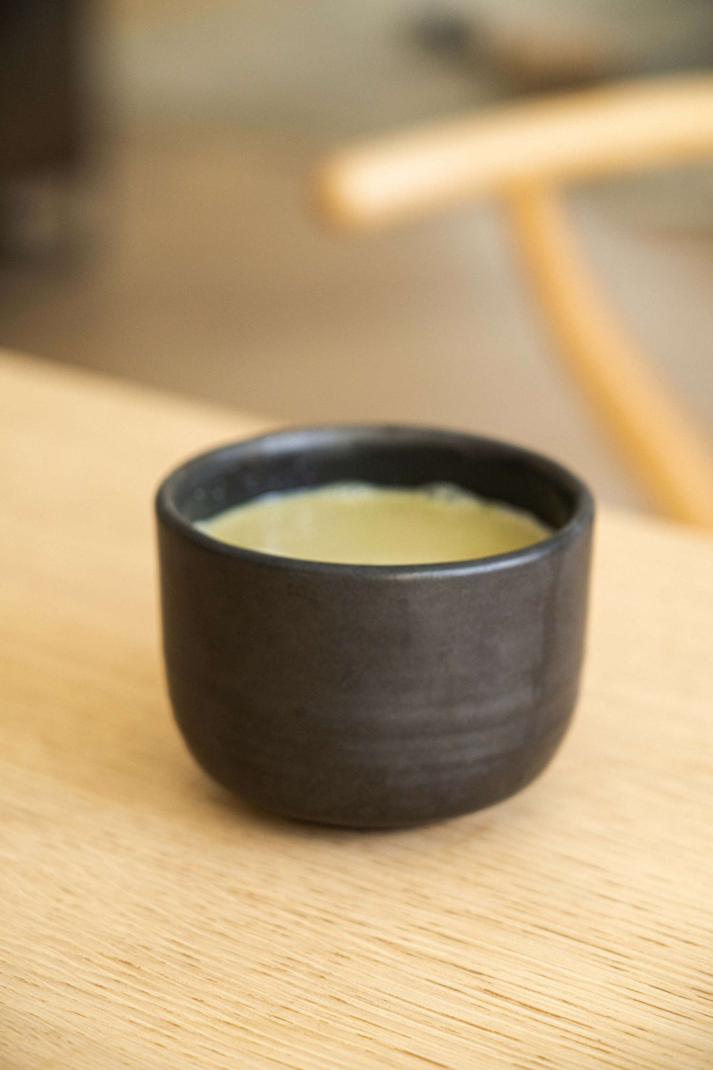 Black Stoneware Matcha Bowl