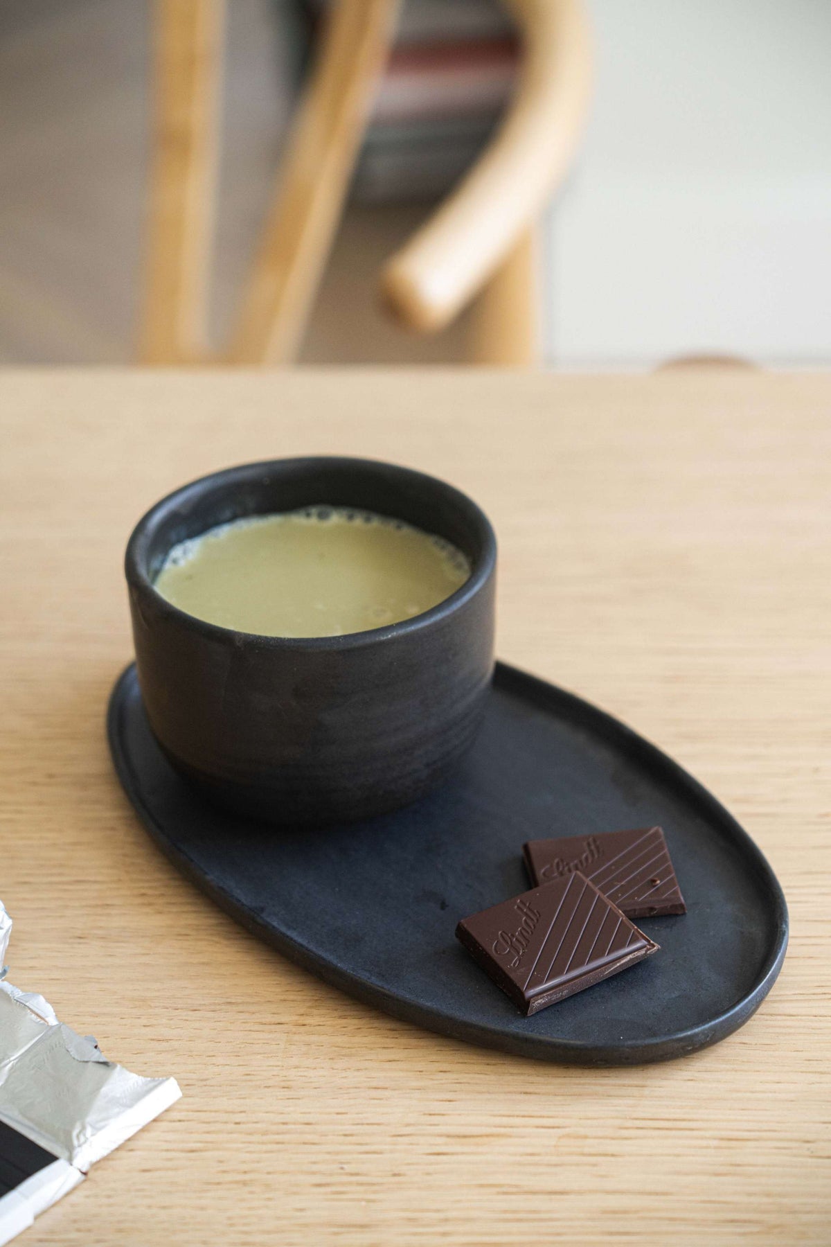 Black Stoneware Matcha Bowl