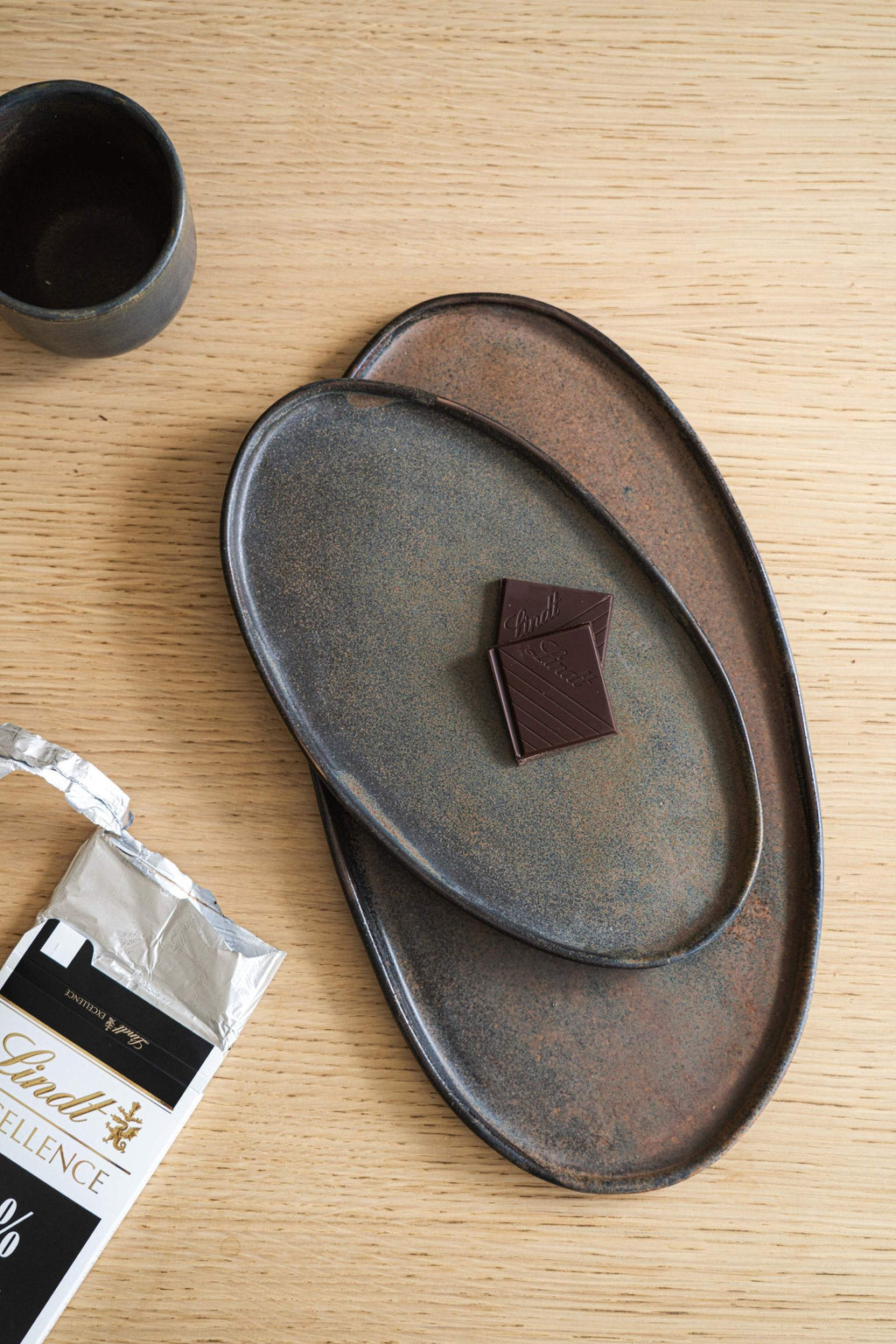 Rust Matte Oval Serving Platter