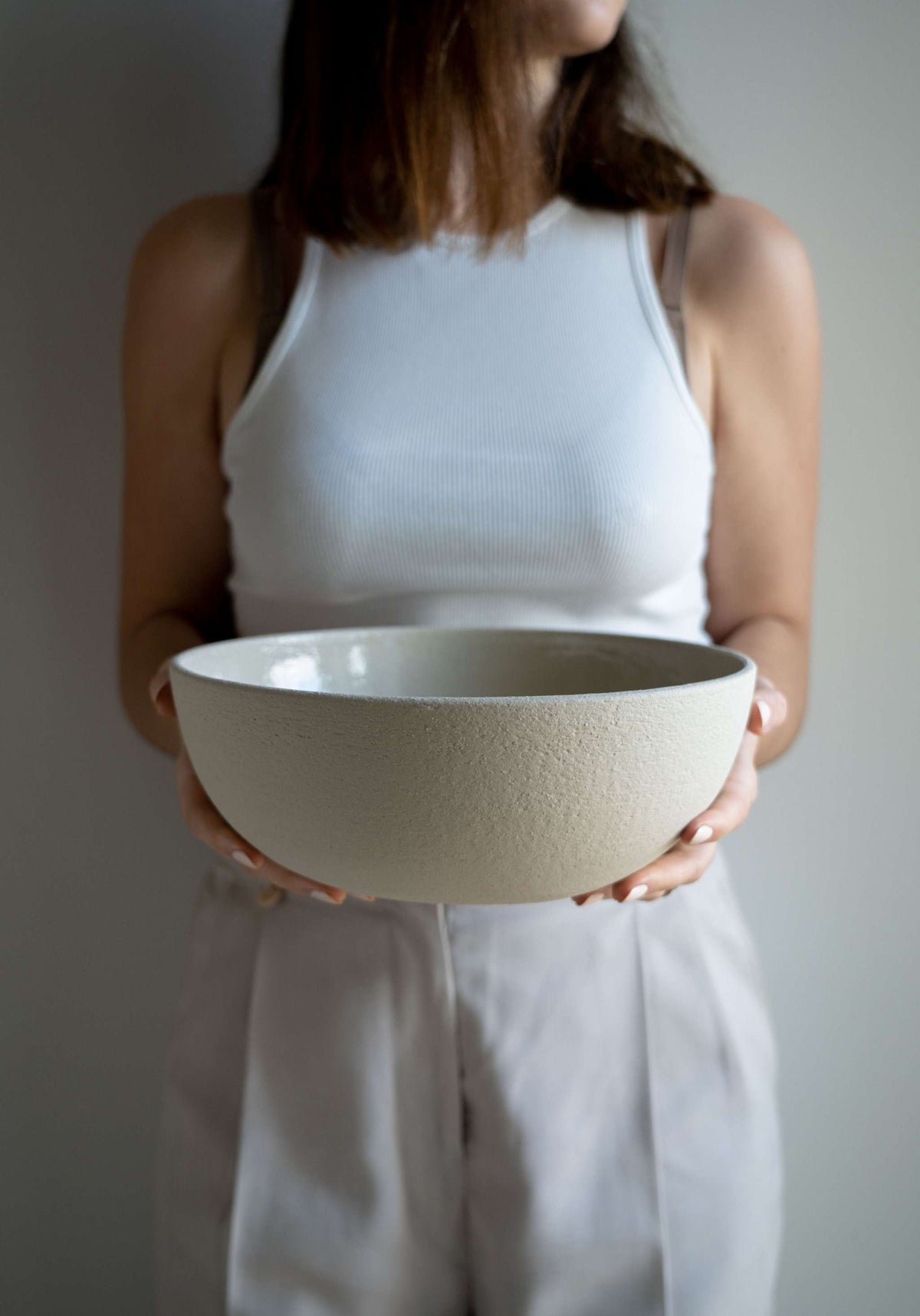 Exposed Clay Fruit Bowl, Transparent Glaze