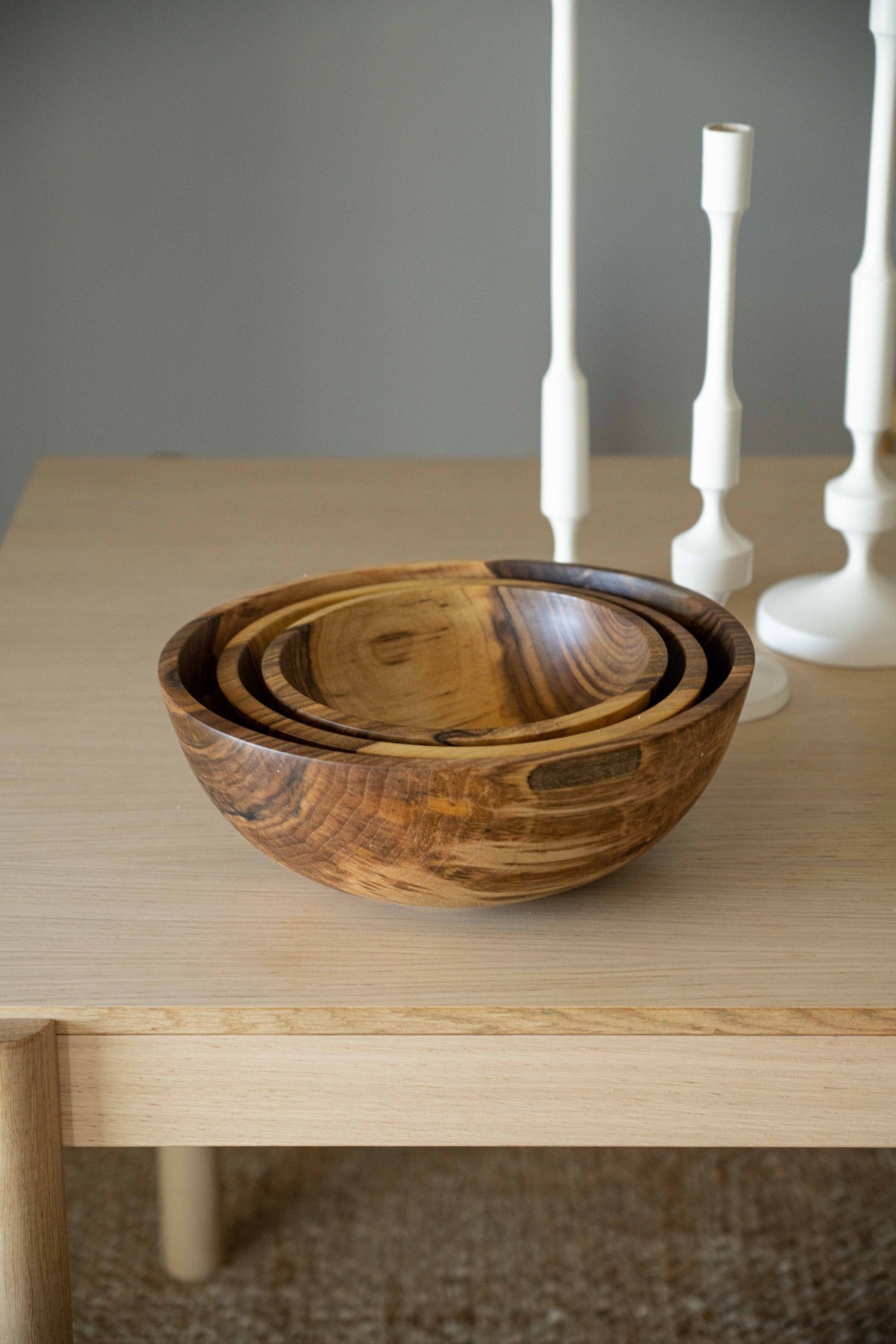 Walnut Nesting Bowl Set of 3, alternate view