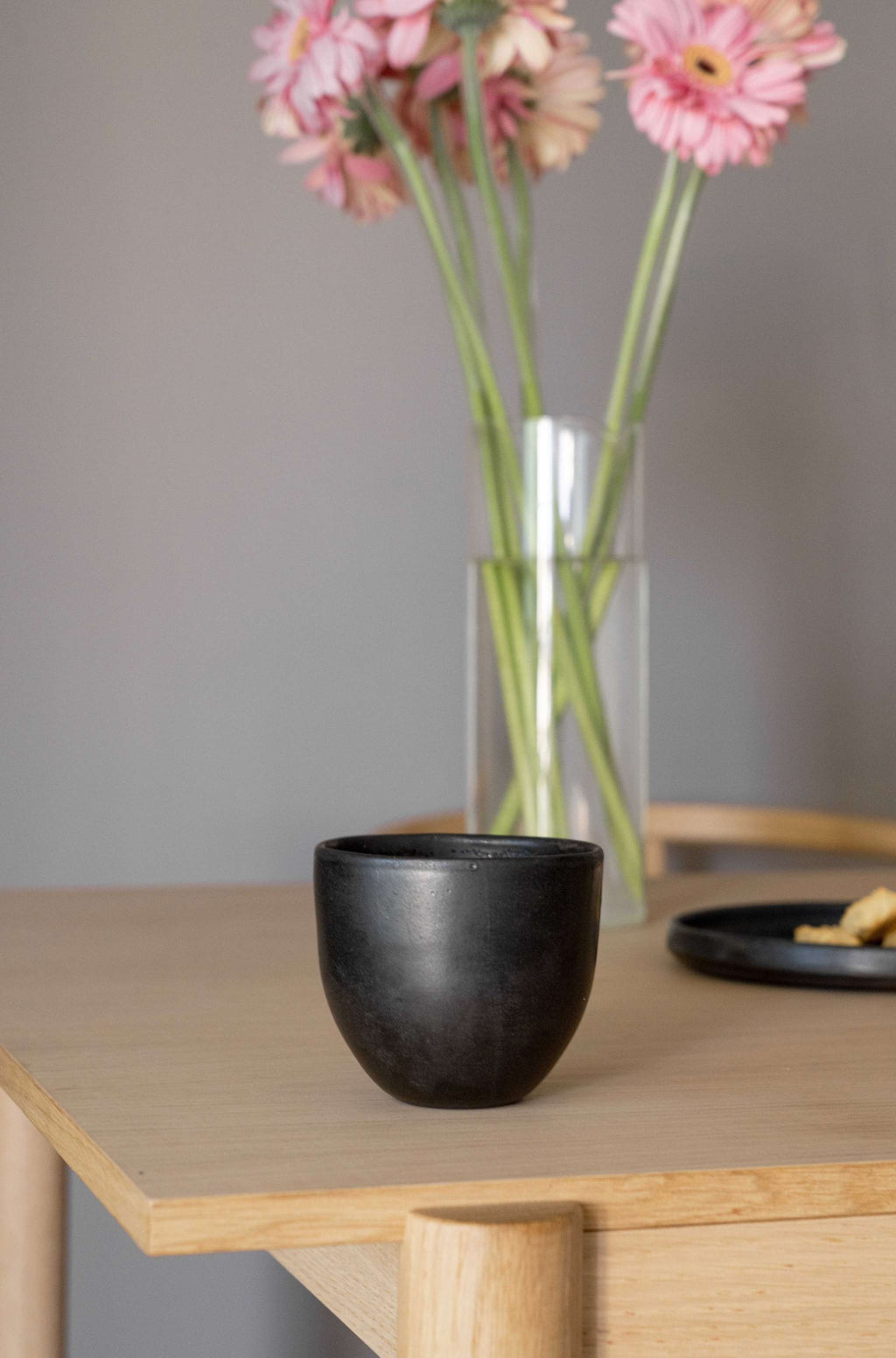 Black Matte Egg-Shape Coffee Cup