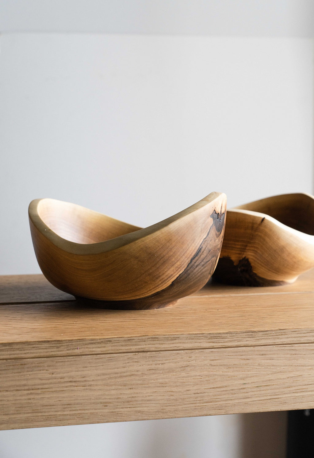 Hand-Carved Walnut Bowl, Small, another angle