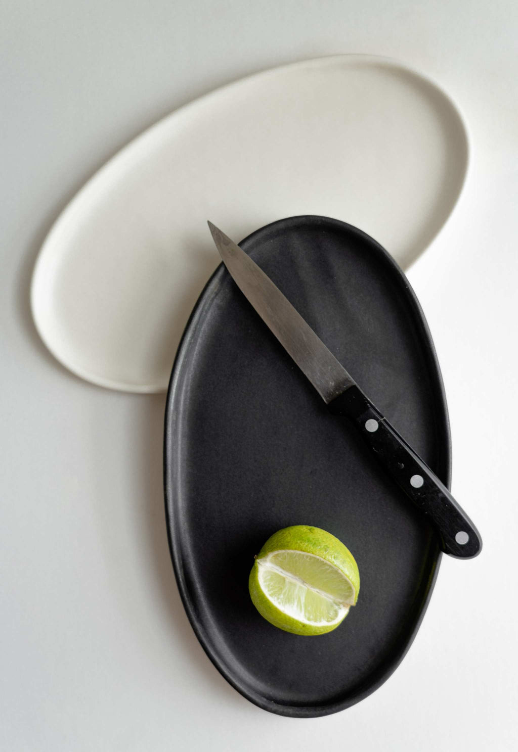Black Matte Oval Serving Platter, view 7