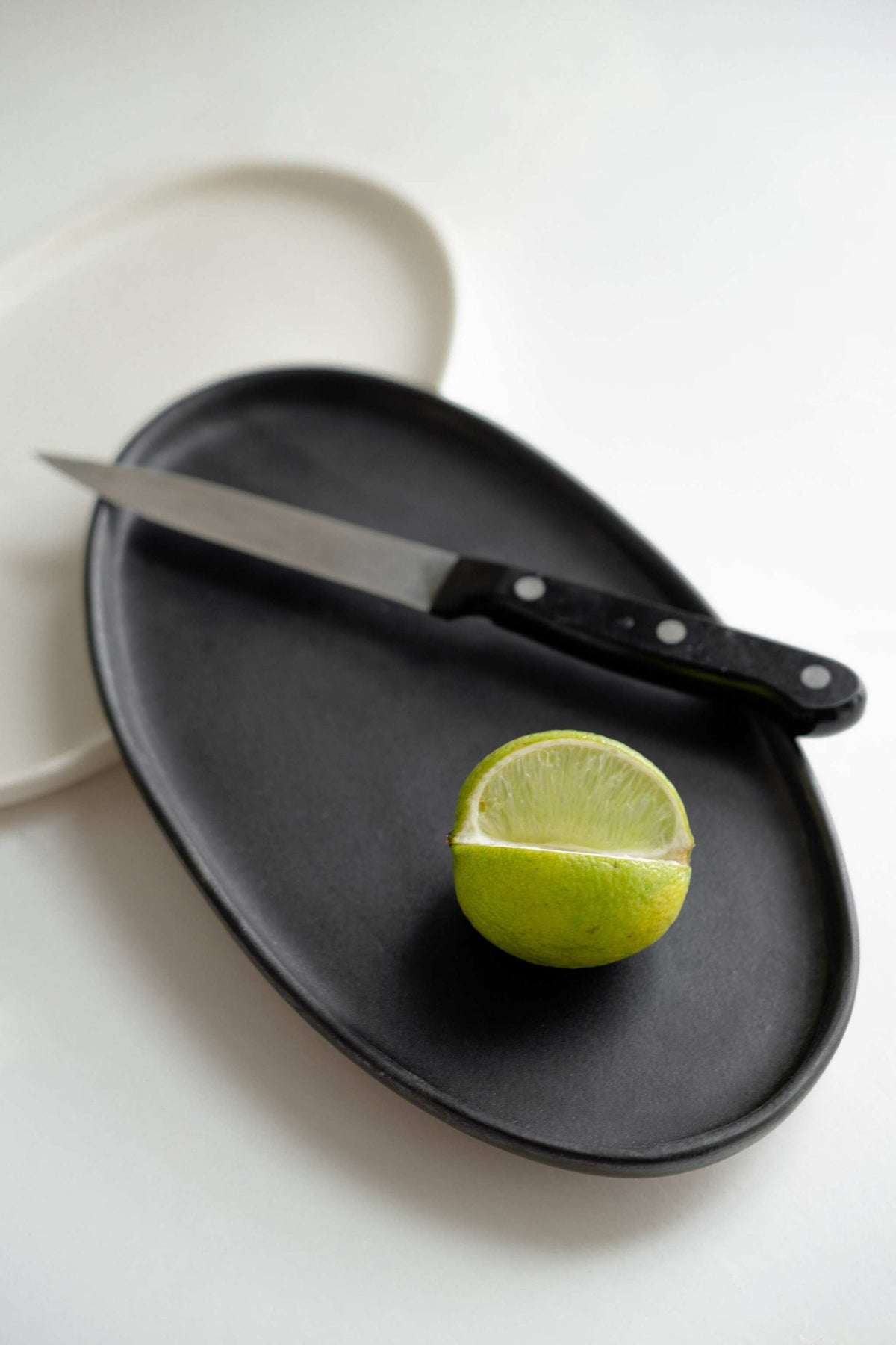 Black Matte Oval Serving Platter