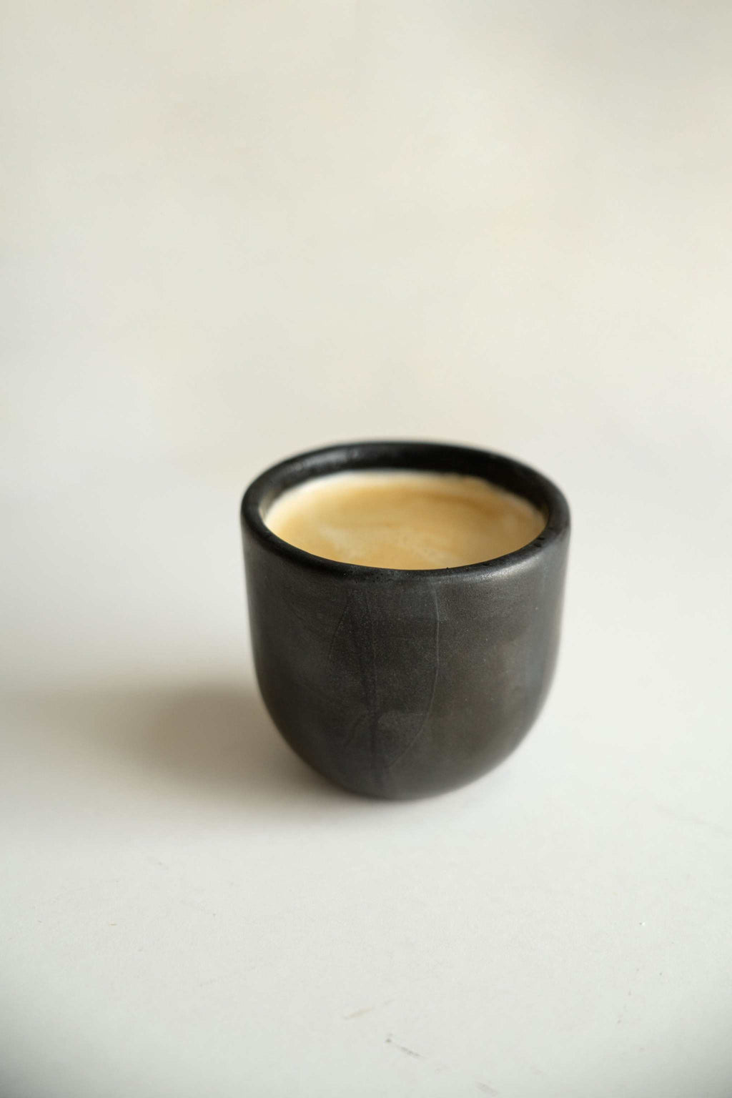 Black Matte Stoneware Espresso Cup