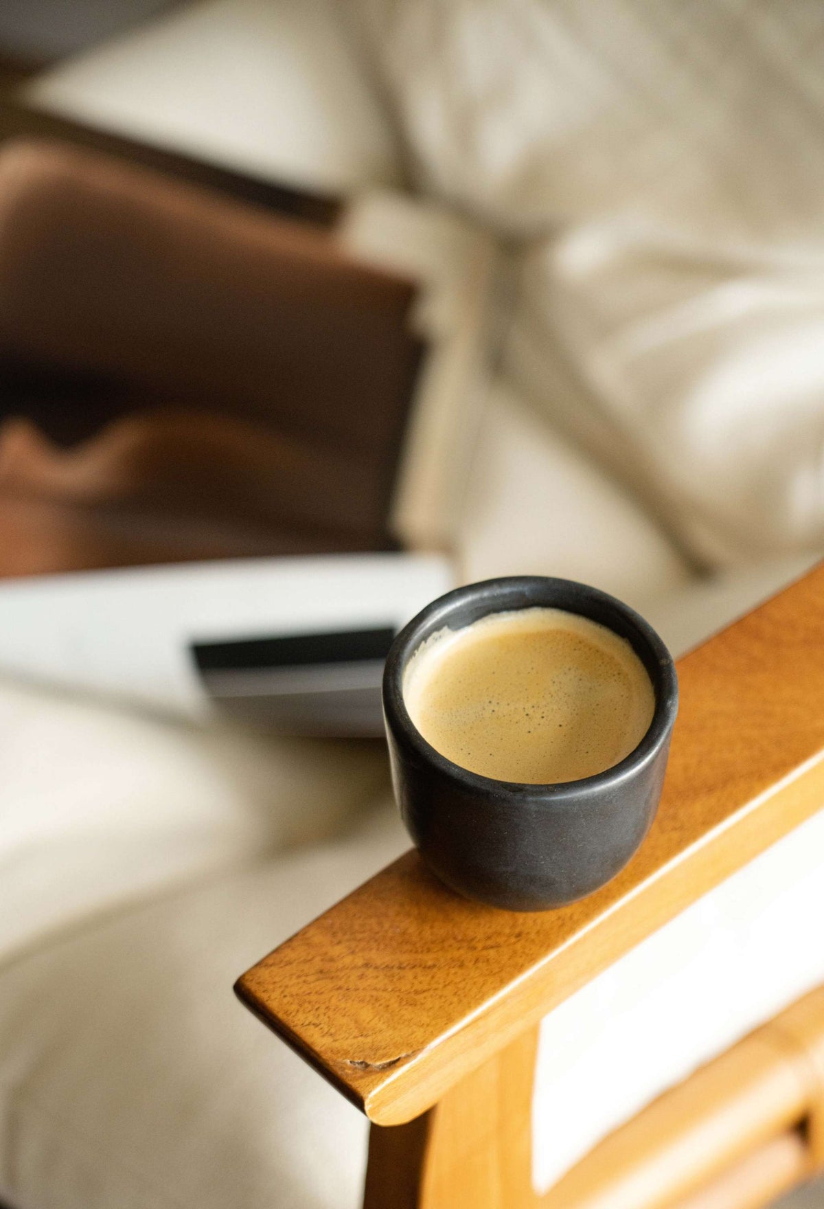Black Matte Stoneware Espresso Cup, view 7