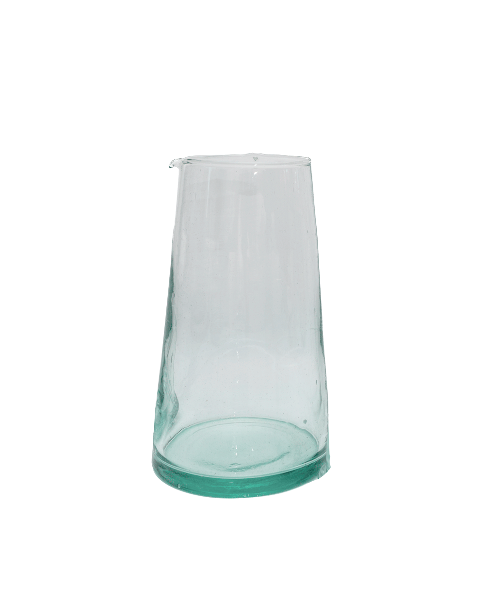 Mouth-Blown Recycled Glass Tapered Carafe, view 5