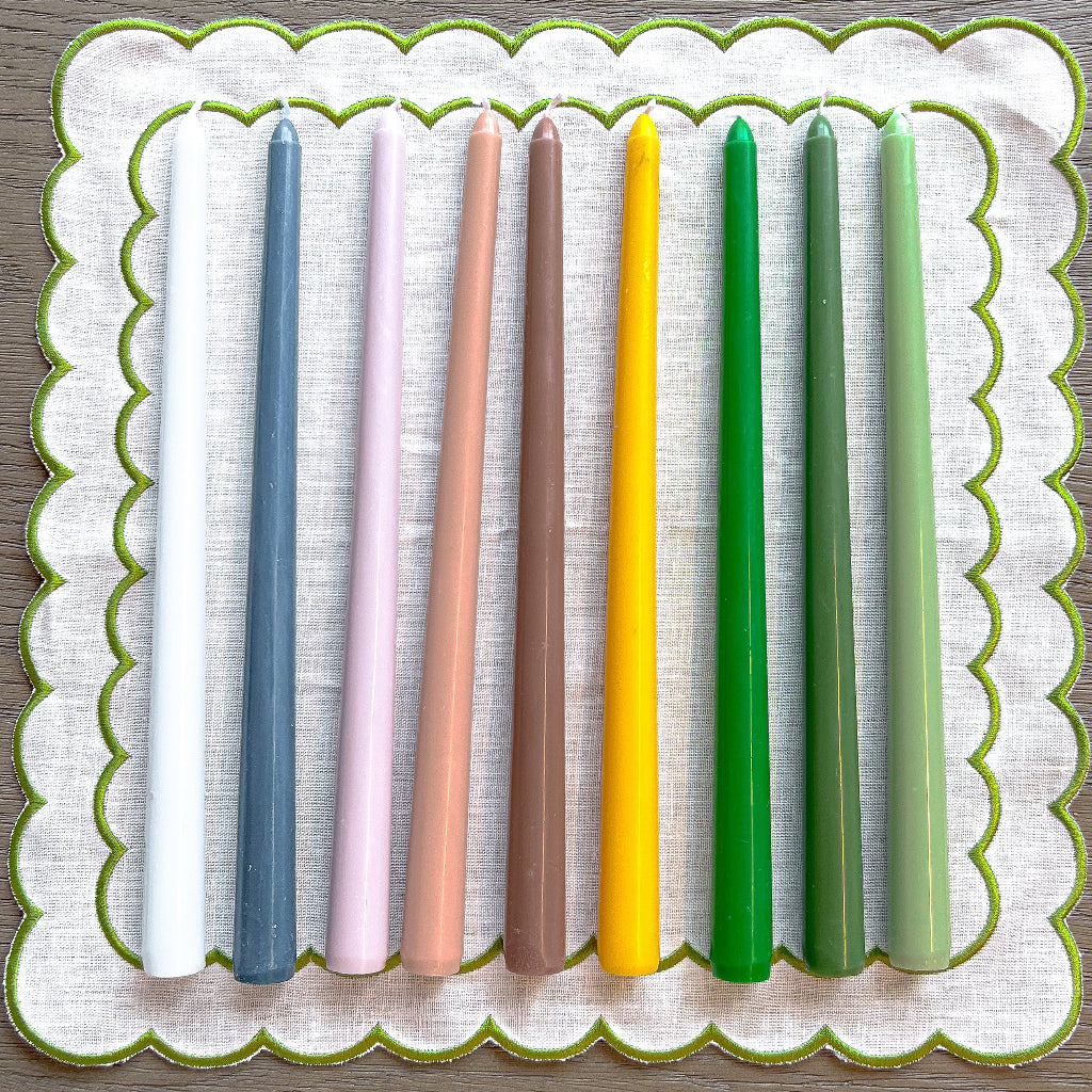 Teal Breeze Tall Taper Candles, Box of 24, another angle