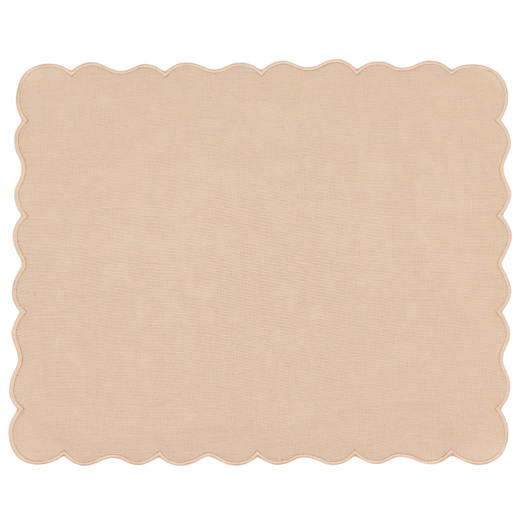 Vanilla Swirl Linen Placemats, Set of 4