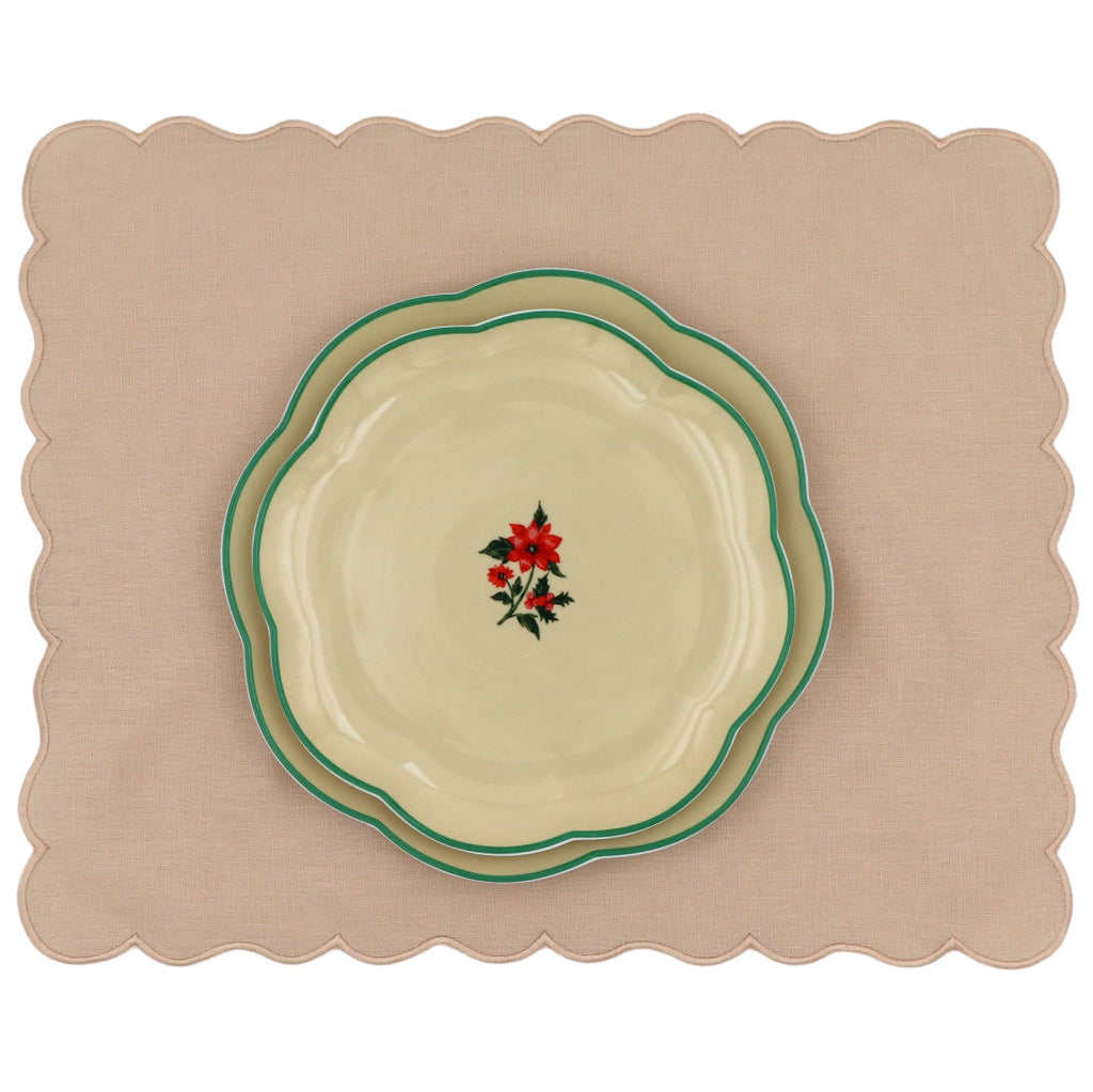 Vanilla Swirl Linen Placemats, Set of 4, detail view