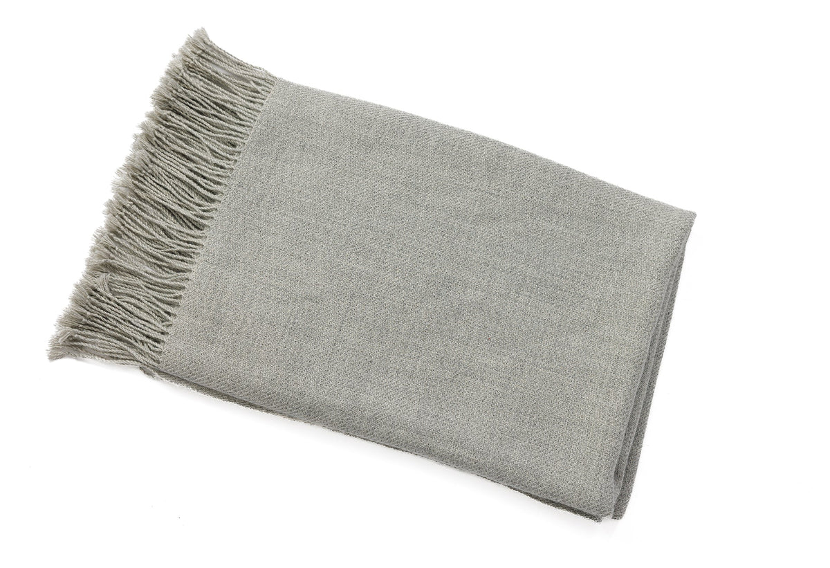 Wasi Baby Alpaca Throw, Undyed Graphite, detail view