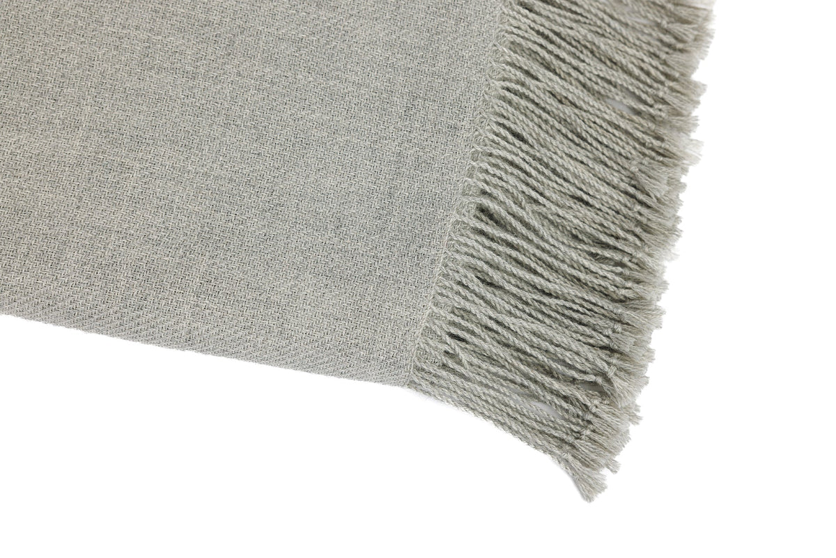 Wasi Baby Alpaca Throw, Undyed Graphite, another angle