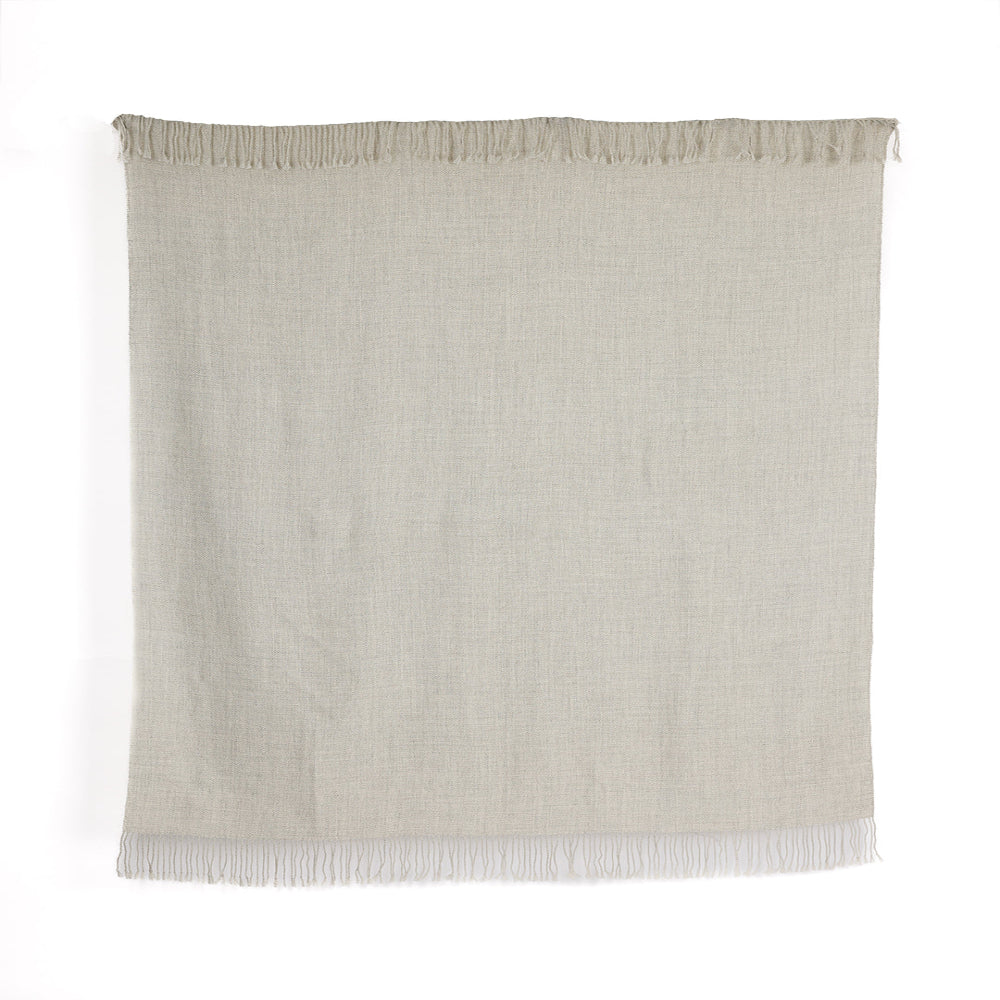 Wasi Baby Alpaca Throw, Undyed Silver, alternate view