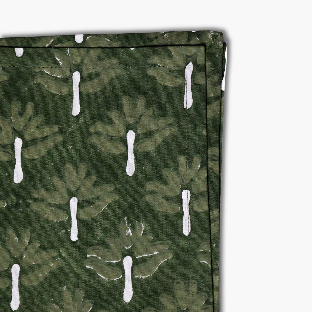 Zeenat Table Napkins, Chive, Set of 2, detail view