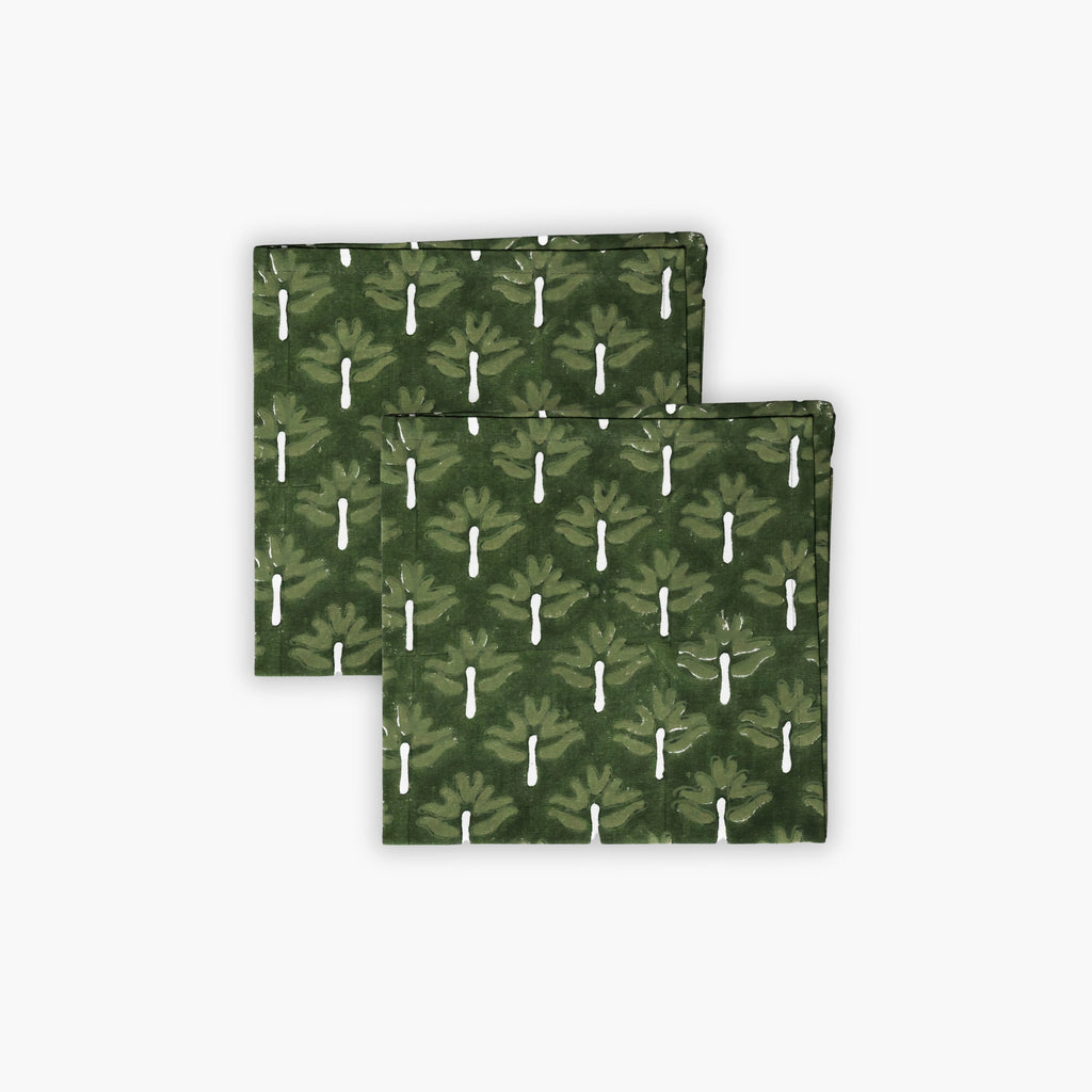 Zeenat Table Napkins, Chive, Set of 2