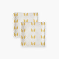 Terra Pure Linen Napkins, White Mustard, Set of 2