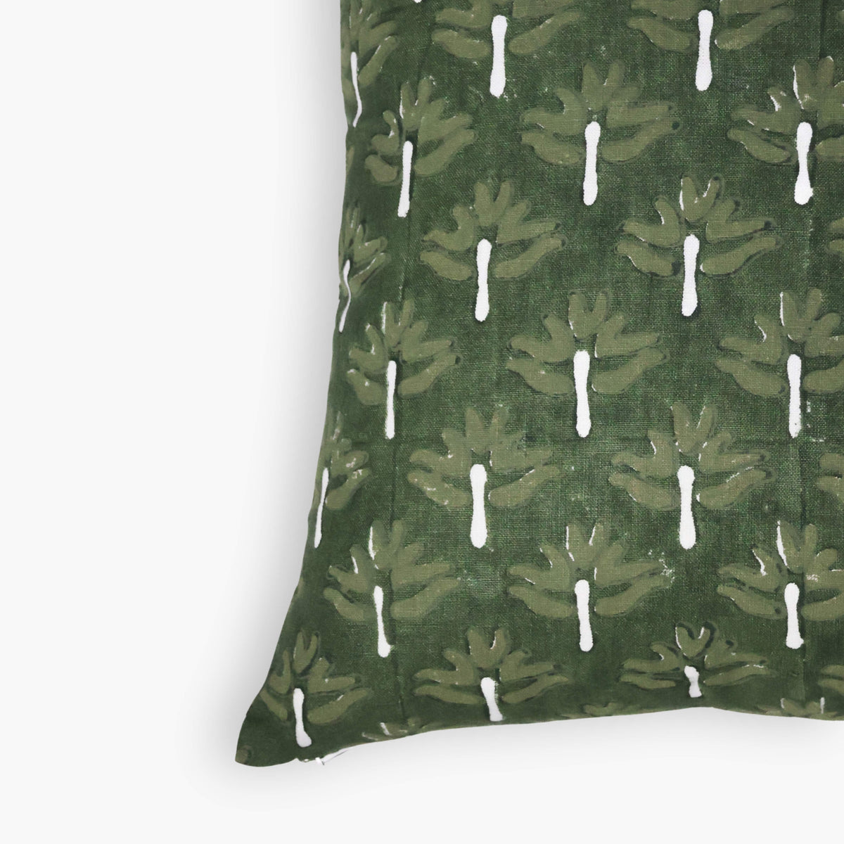 Zeenat Throw Pillow Cover, Chive, detail view