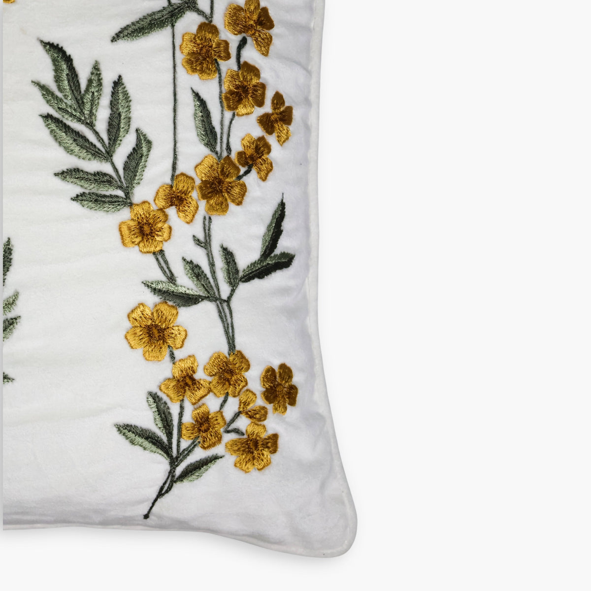 Ziva Cotton Velvet Pillow Cover, 18 in, alternate view