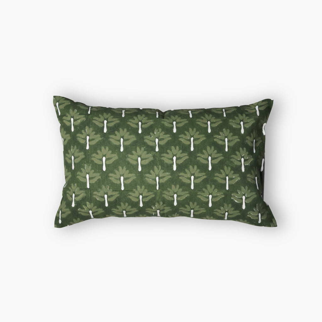 Zeenat Lumbar Pillow Cover, Chive
