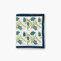Bella Hand-Printed Table Runner, Olive and Blue