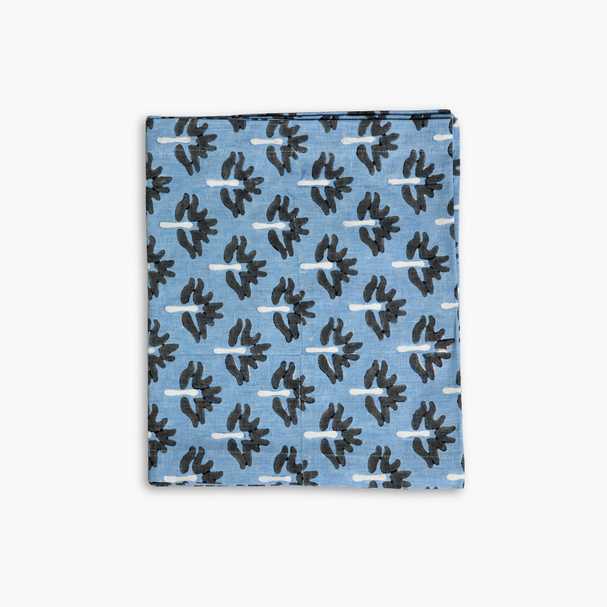 Zeenat Linen Table Runner, Steel Blue