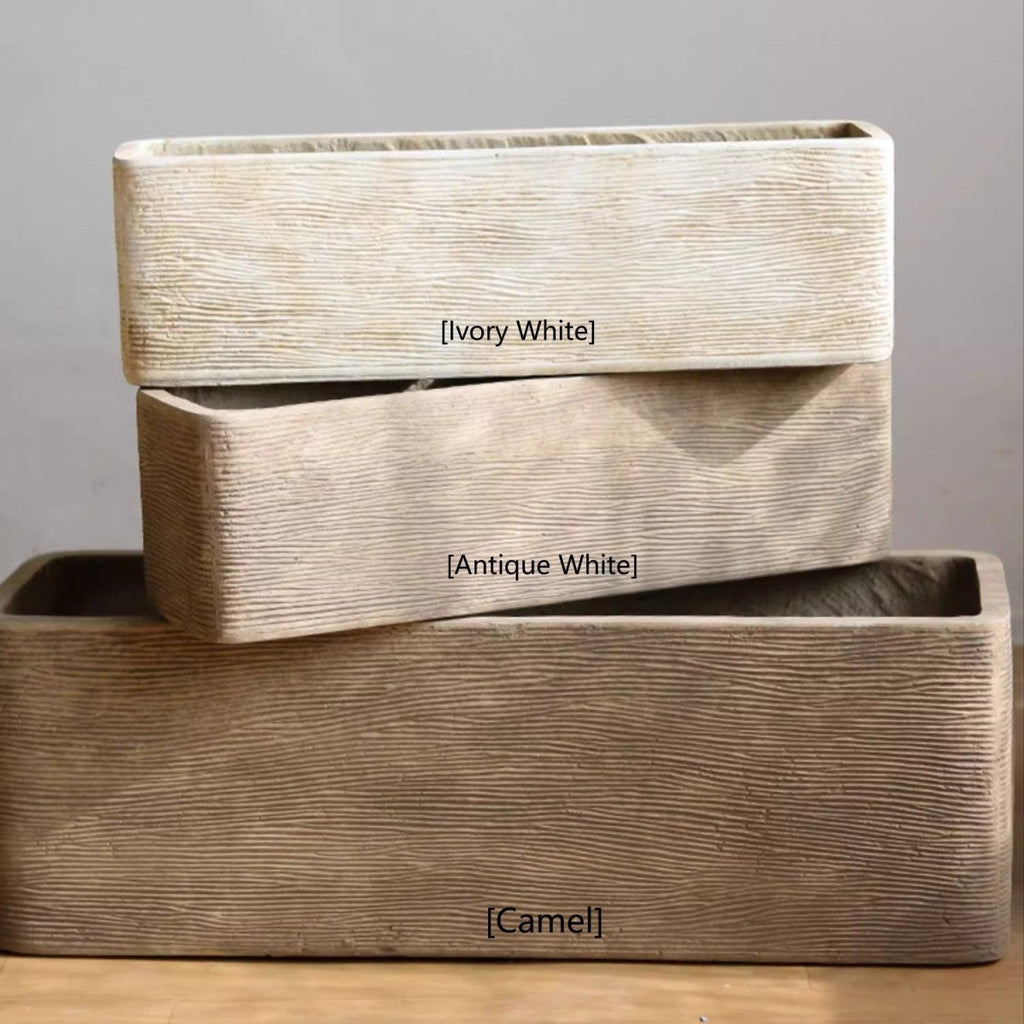 Rectangular Textured Trough Planter, view 10