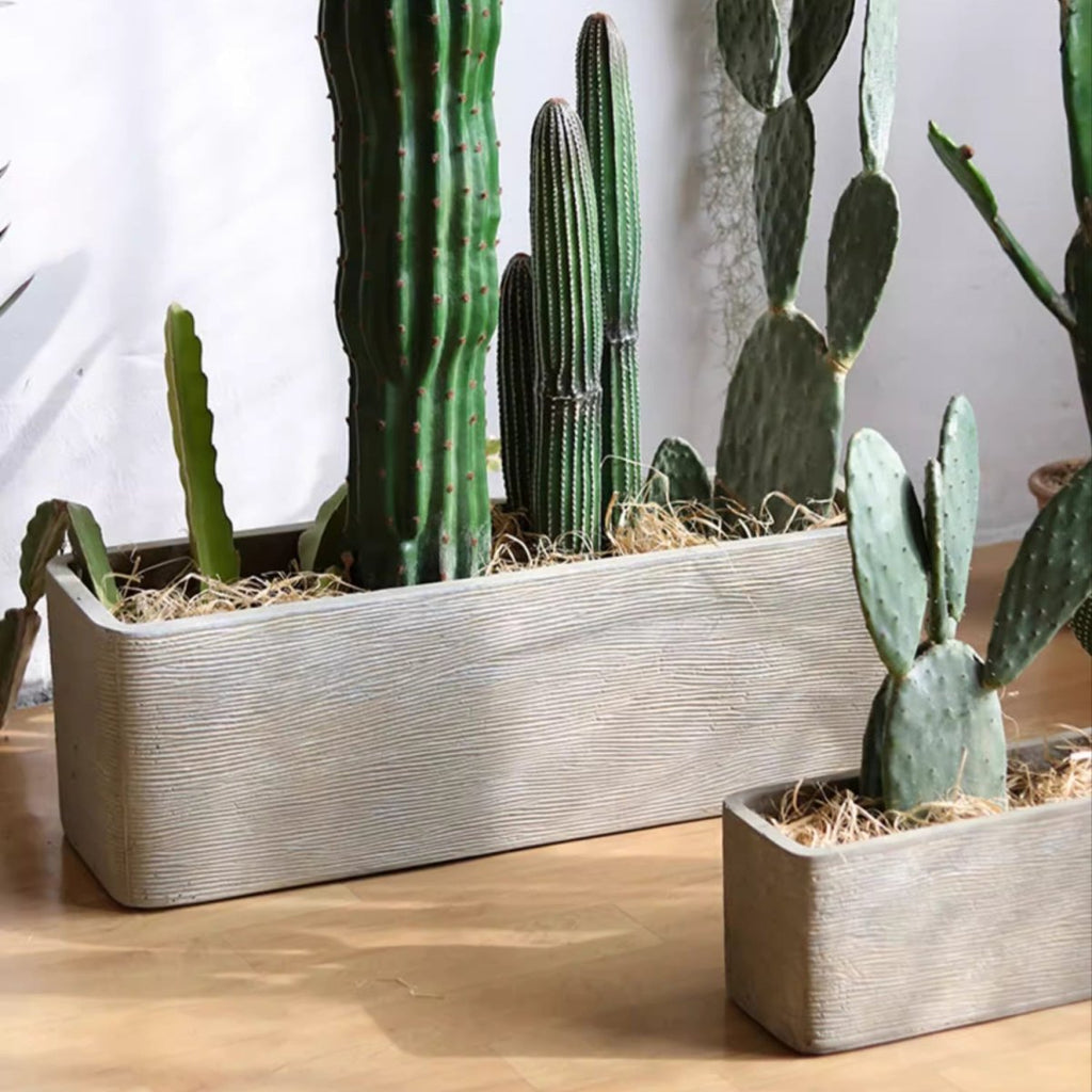 Rectangular Textured Trough Planter, view 6