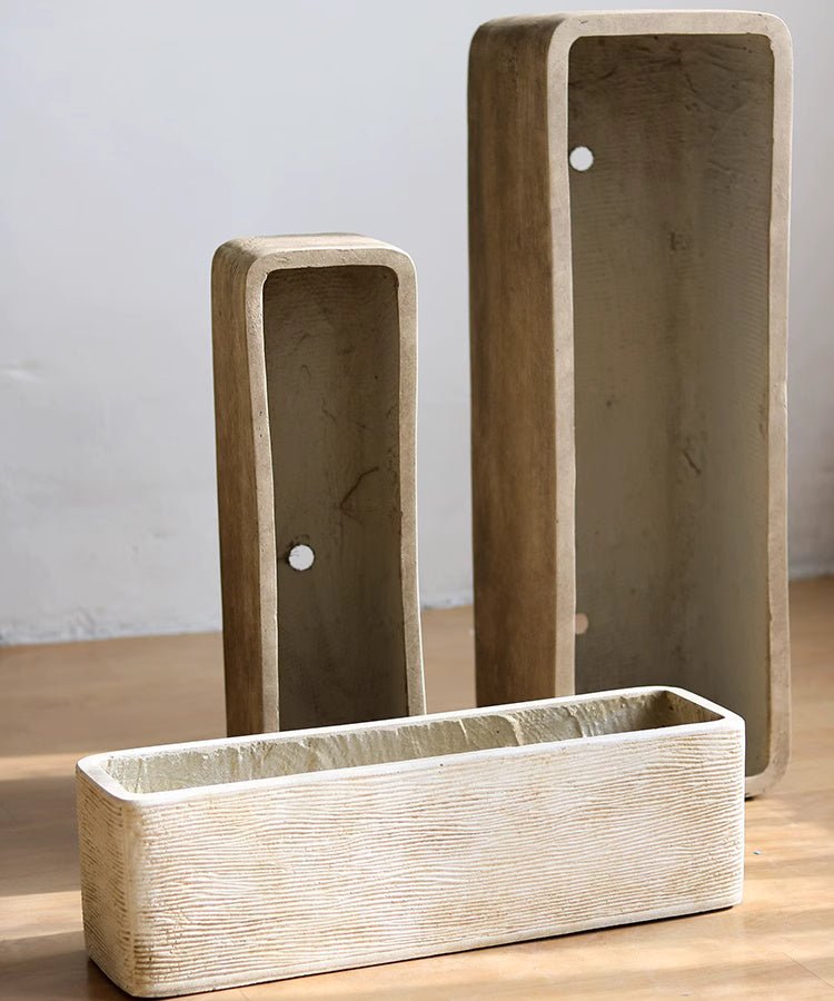 Rectangular Textured Trough Planter, view 7