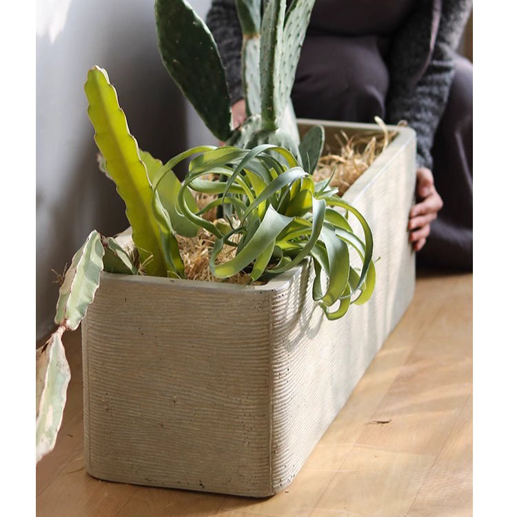 Rectangular Textured Trough Planter, view 8
