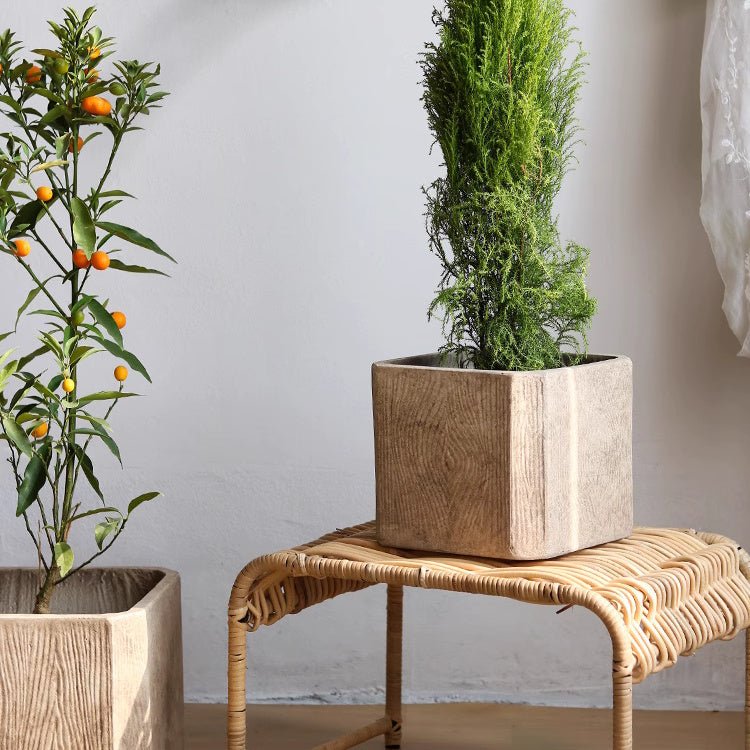 Square Stone-Grain Planter, alternate view