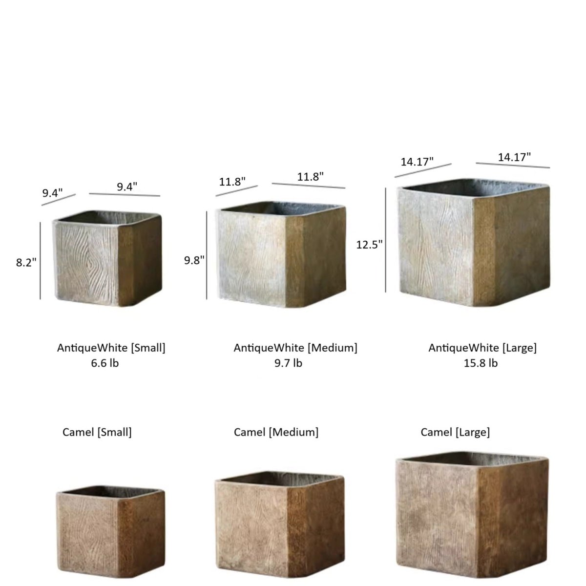 Square Stone-Grain Planter, view 8