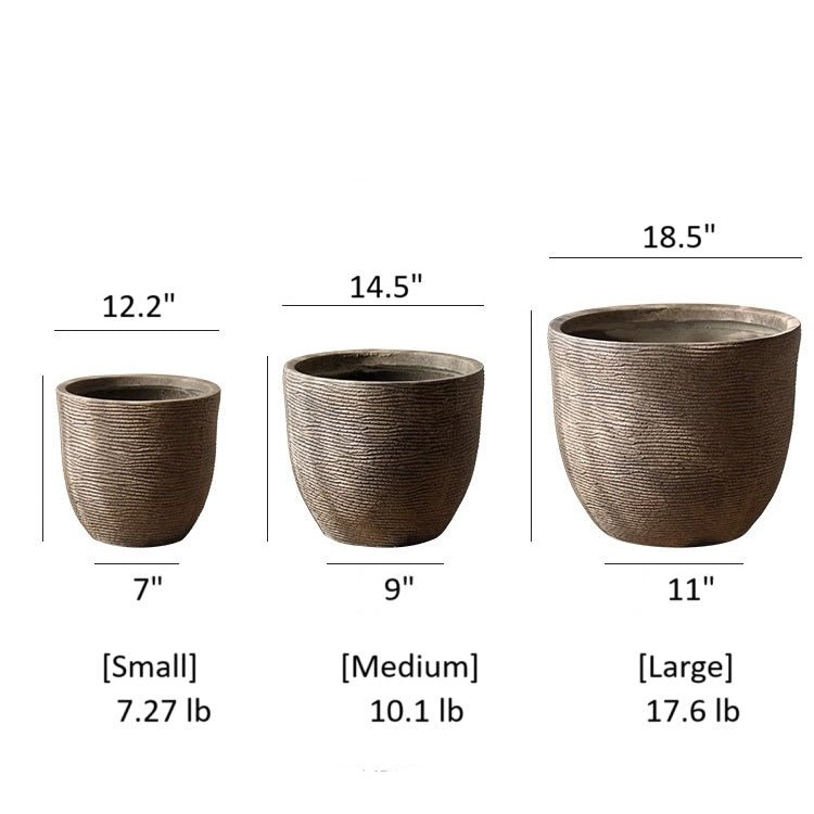 Camel Flared Outdoor Planter, view 5