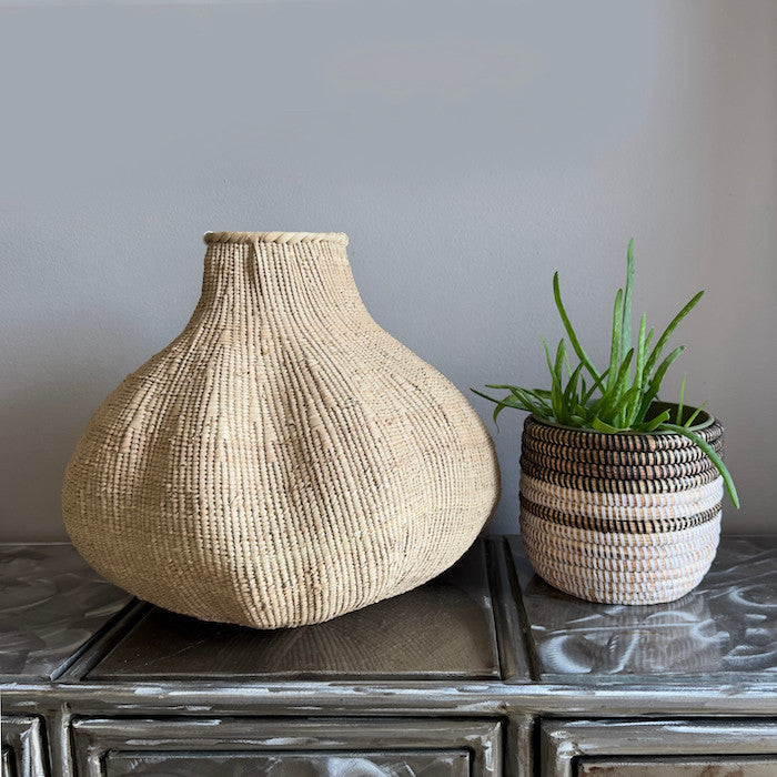 Tonga Sculptural Gourd Basket, Medium, alternate view