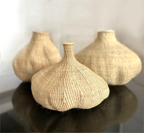 Tonga Sculptural Gourd Basket, Small, another angle