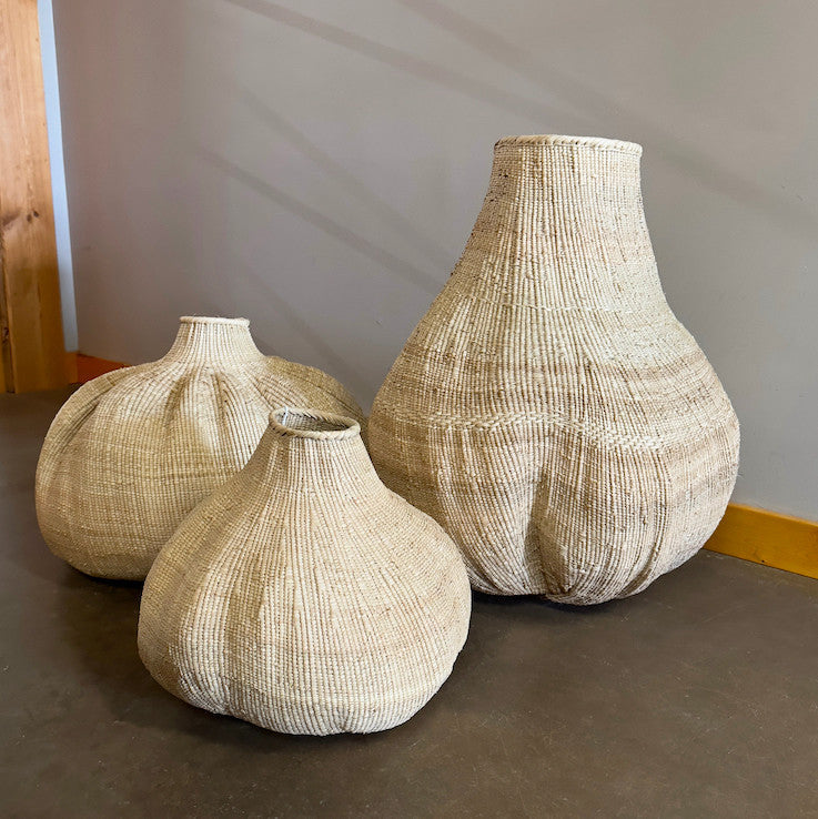 Tonga Sculptural Gourd Basket, XL, another angle