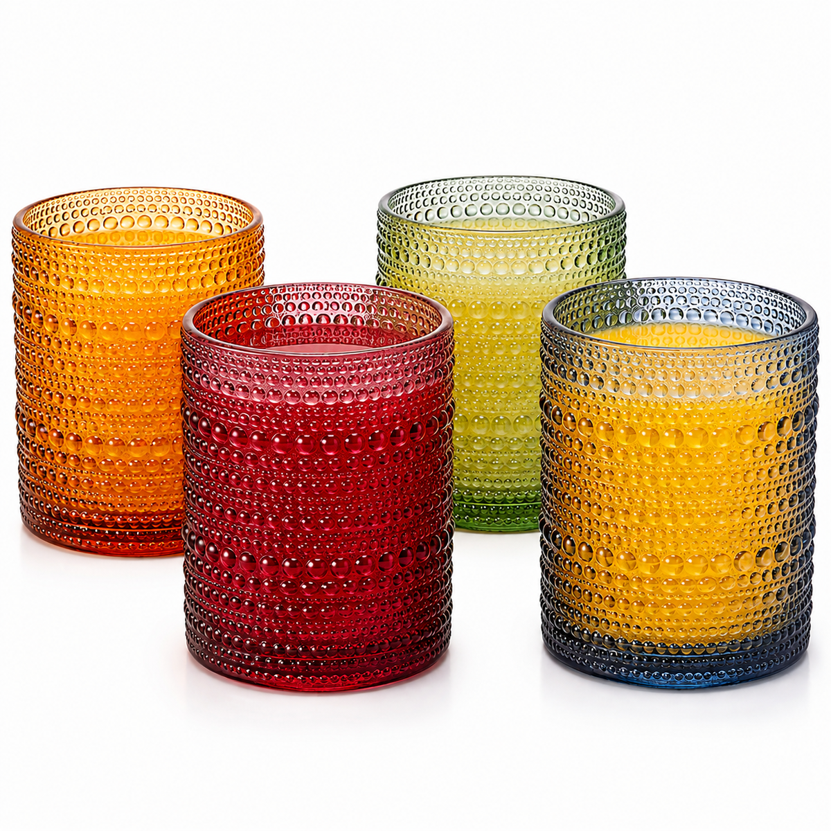 Tonal Hobnail Lowballs, Set of 4, view 8