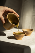 Stoneware Fair Cup, Yellow Speckles