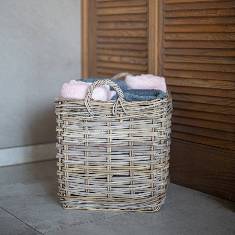 Rattan Square Basket, alternate view