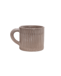 Hand-Carved Clay-Toned Ceramic Mug