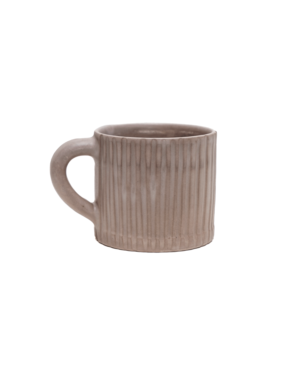Hand-Carved Clay-Toned Ceramic Mug