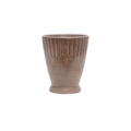 Hand-Carved Clay-Toned Ceramic Tumbler