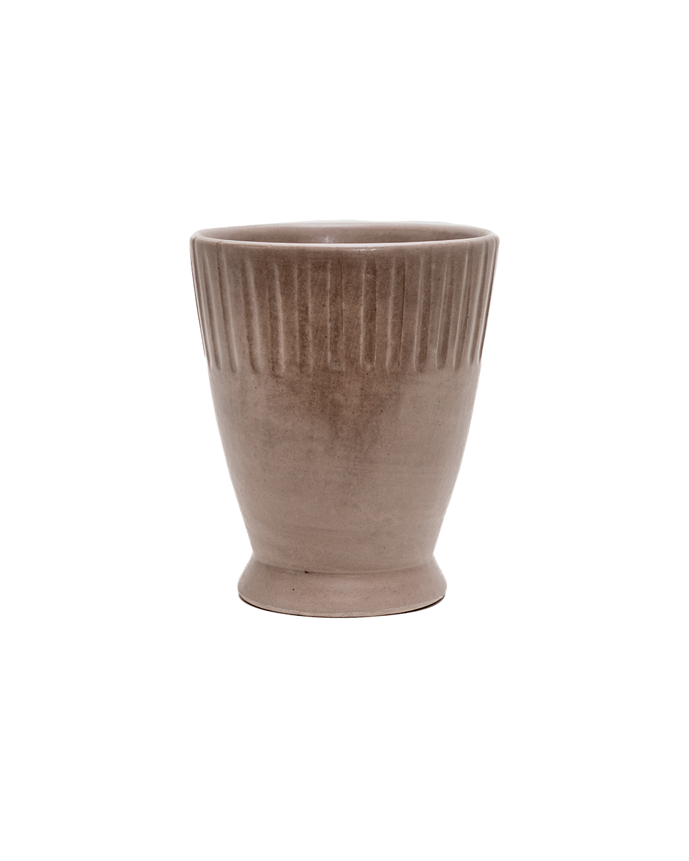 Hand-Carved Clay-Toned Ceramic Tumbler