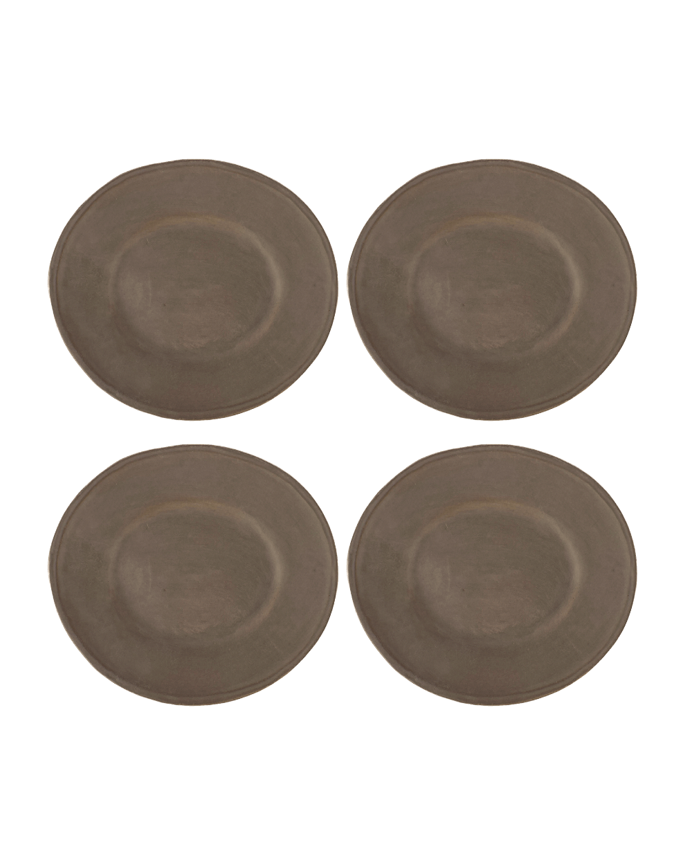Oval Clay-Toned Ceramic Dessert Plates, Set of 4, view 8